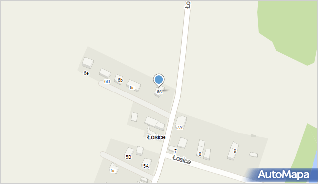 Łosice, Łosice, 6A, mapa Łosice