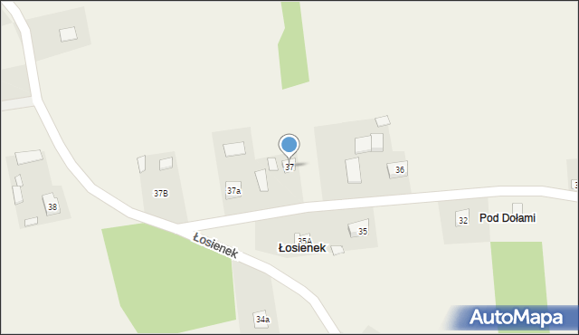 Łosienek, Łosienek, 37, mapa Łosienek