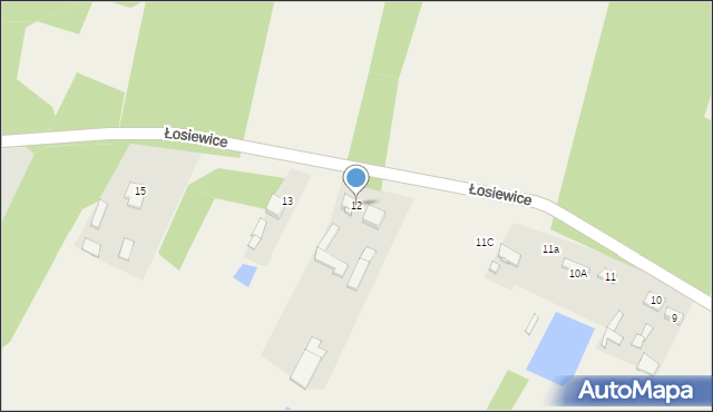 Łosiewice, Łosiewice, 12, mapa Łosiewice