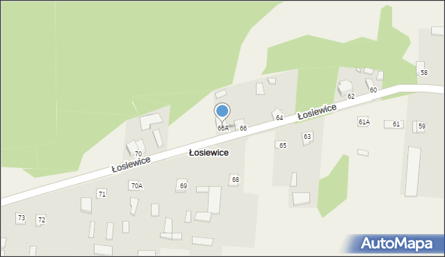 Łosiewice, Łosiewice, 66A, mapa Łosiewice