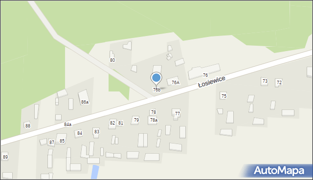 Łosiewice, Łosiewice, 76b, mapa Łosiewice