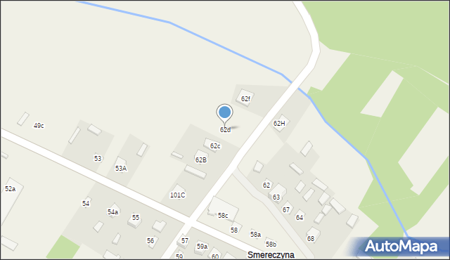 Łosiniec, Łosiniec, 62d, mapa Łosiniec