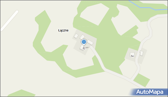 Łososina Dolna, Łososina Dolna, 61, mapa Łososina Dolna