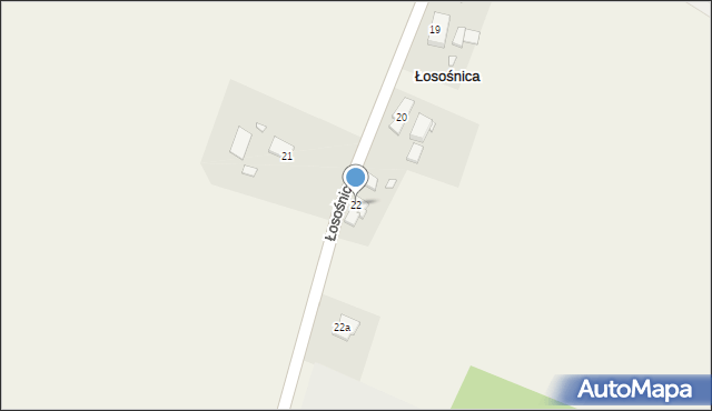 Łosośnica, Łosośnica, 22, mapa Łosośnica