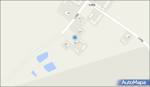 Losy, Losy, 9, mapa Losy