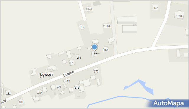 Łowce, Łowce, 167, mapa Łowce