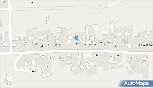 Łowce, Łowce, 73A, mapa Łowce