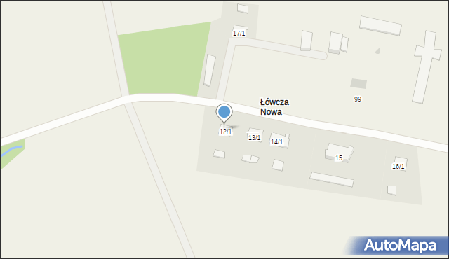 Łówcza, Łówcza, 12/2, mapa Łówcza