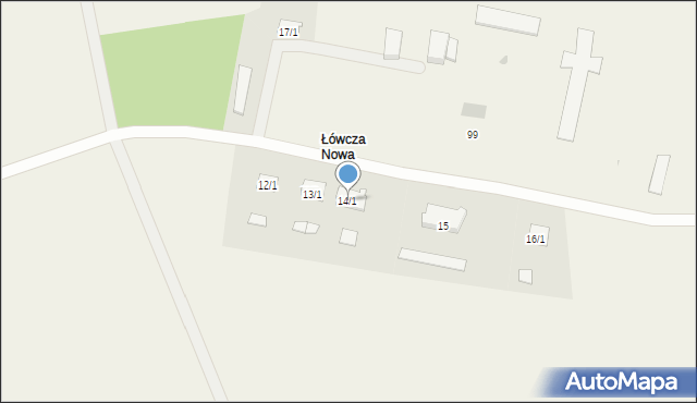 Łówcza, Łówcza, 14/1, mapa Łówcza