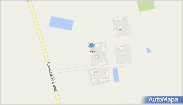 Łowcza-Kolonia, Łowcza-Kolonia, 23, mapa Łowcza-Kolonia