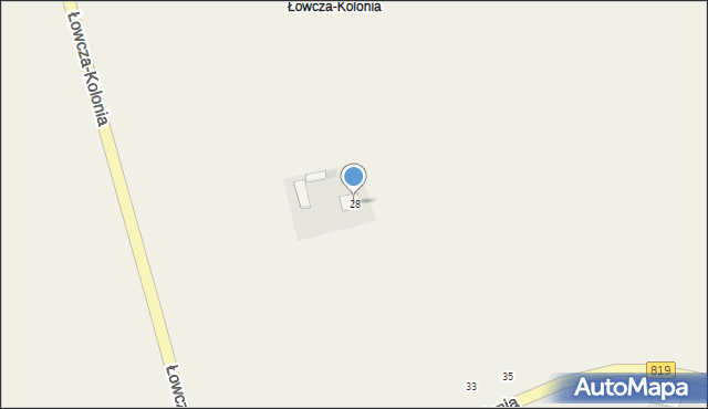 Łowcza-Kolonia, Łowcza-Kolonia, 28, mapa Łowcza-Kolonia