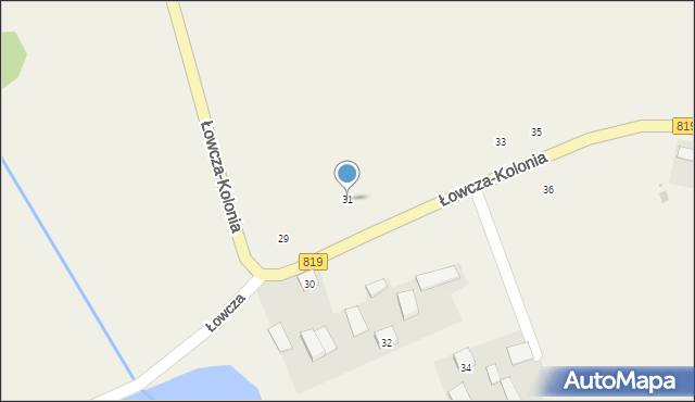 Łowcza-Kolonia, Łowcza-Kolonia, 31, mapa Łowcza-Kolonia
