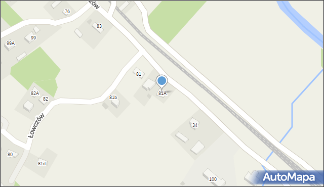 Łowczów, Łowczów, 81A, mapa Łowczów