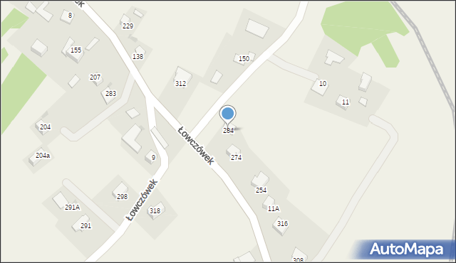 Łowczówek, Łowczówek, 284, mapa Łowczówek
