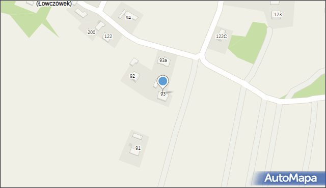 Łowczówek, Łowczówek, 93, mapa Łowczówek