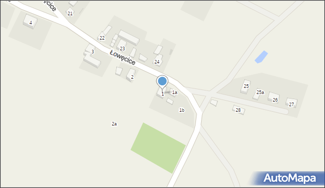 Łowęcice, Łowęcice, 1, mapa Łowęcice