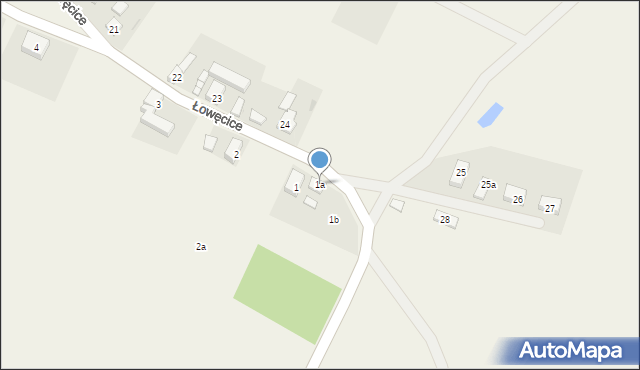 Łowęcice, Łowęcice, 1a, mapa Łowęcice