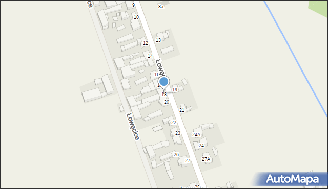 Łowęcice, Łowęcice, 18, mapa Łowęcice