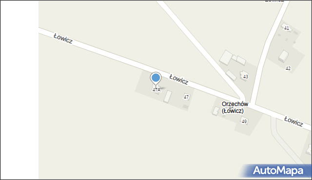 Łowicz, Łowicz, 47A, mapa Łowicza