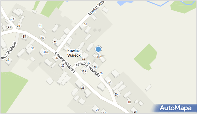 Łowicz Wałecki, Łowicz Wałecki, 30A, mapa Łowicz Wałecki