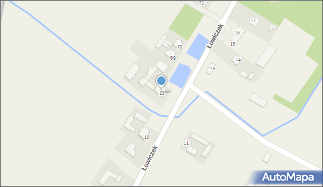 Łowiczek, Łowiczek, 12, mapa Łowiczek