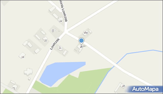 Łowiczek, Łowiczek, 46, mapa Łowiczek