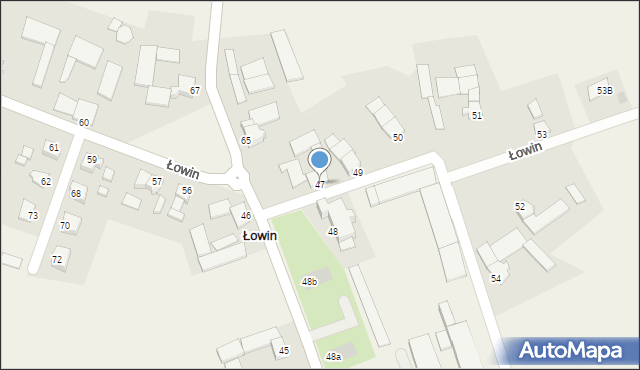 Łowin, Łowin, 47, mapa Łowin