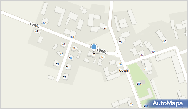 Łowin, Łowin, 57, mapa Łowin