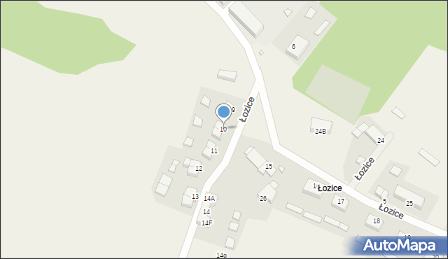 Łozice, Łozice, 10, mapa Łozice