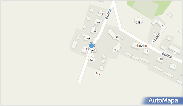 Łozice, Łozice, 14B, mapa Łozice