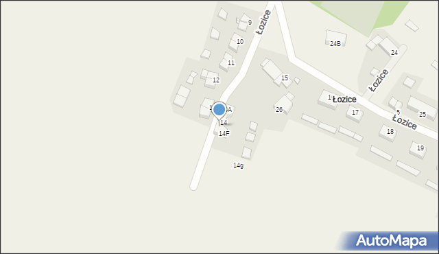 Łozice, Łozice, 14D, mapa Łozice
