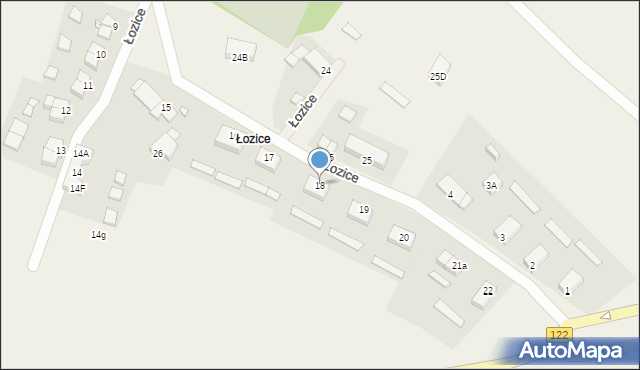 Łozice, Łozice, 18, mapa Łozice