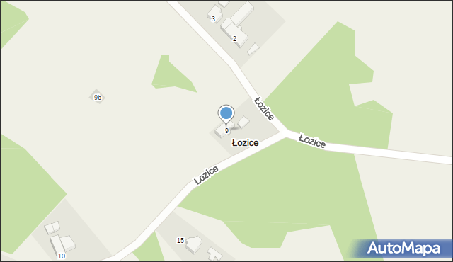 Łozice, Łozice, 9, mapa Łozice