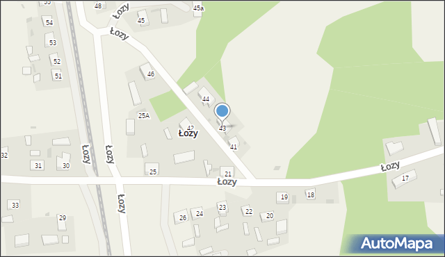 Łozy, Łozy, 43, mapa Łozy