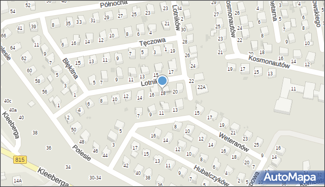 Lubartów, Lotników, 18, mapa Lubartów