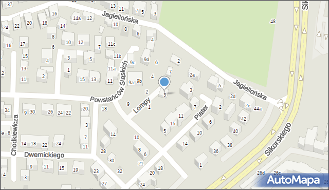 Lublin, Lompy Józefa, 3, mapa Lublina