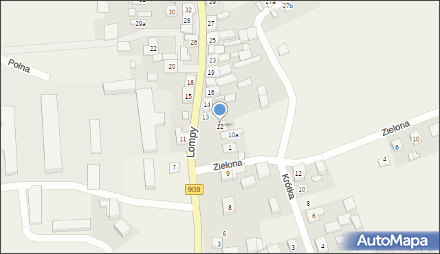 Lubsza, Lompy Józefa, 12, mapa Lubsza
