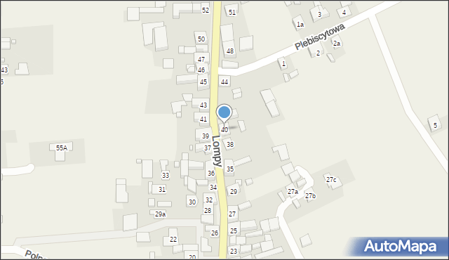 Lubsza, Lompy Józefa, 40, mapa Lubsza