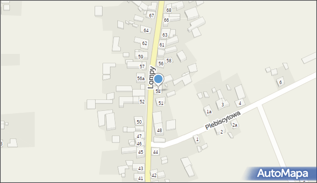Lubsza, Lompy Józefa, 54, mapa Lubsza