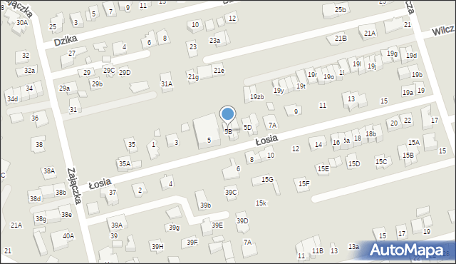 Marki, Łosia, 5B, mapa Marki