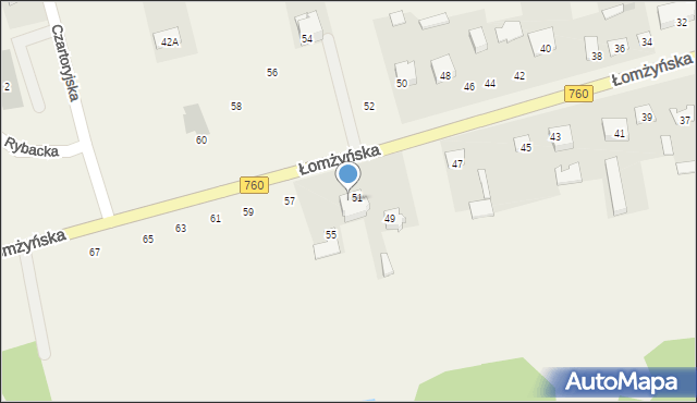 Miastkowo, Łomżyńska, 53, mapa Miastkowo