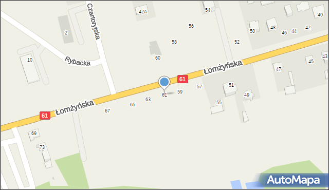 Miastkowo, Łomżyńska, 61, mapa Miastkowo