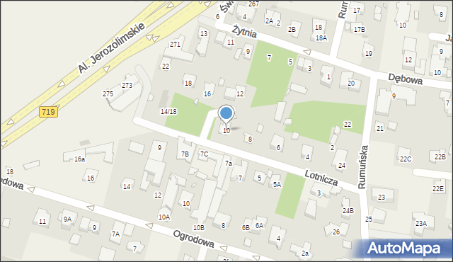 Michałowice, Lotnicza, 10, mapa Michałowice