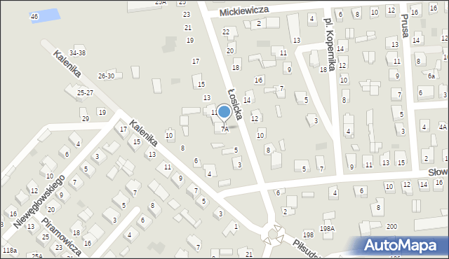 Międzyrzec Podlaski, Łosicka, 7A, mapa Międzyrzec Podlaski