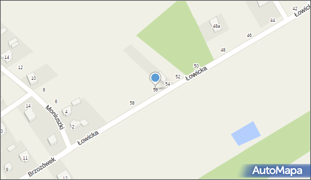 Mysłaków, Łowicka, 56, mapa Mysłaków