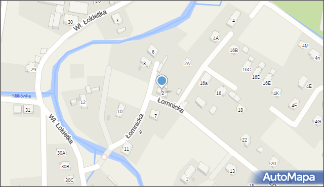 Mysłakowice, Łomnicka, 2, mapa Mysłakowice