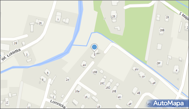 Mysłakowice, Łomnicka, 4, mapa Mysłakowice