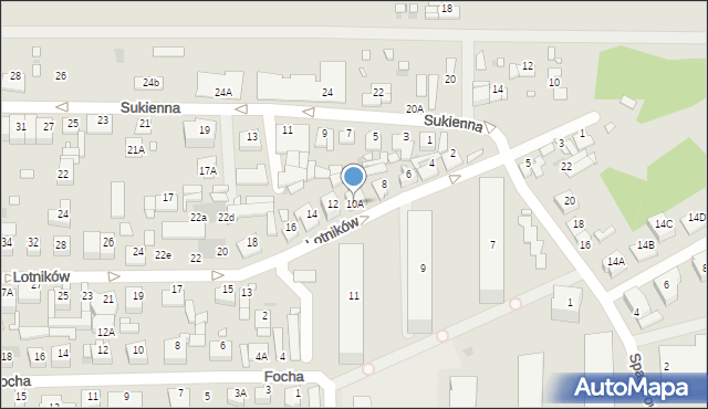 Nowy Dwór Mazowiecki, Lotników, 10A, mapa Nowy Dwór Mazowiecki
