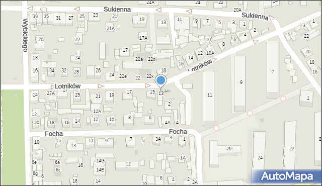 Nowy Dwór Mazowiecki, Lotników, 13, mapa Nowy Dwór Mazowiecki