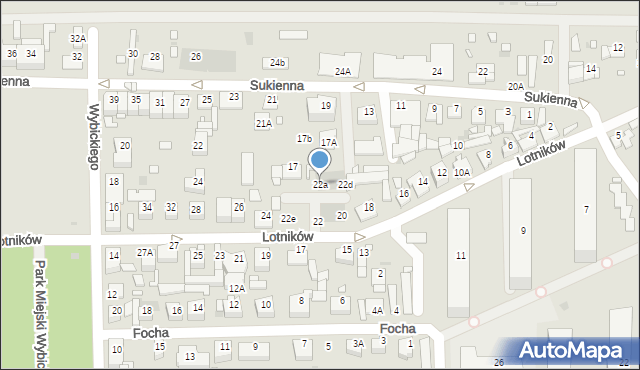 Nowy Dwór Mazowiecki, Lotników, 22a, mapa Nowy Dwór Mazowiecki